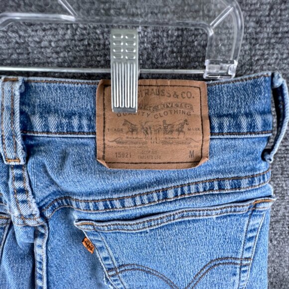 VTG Levi’s Orange Tab Women Size 10 Med Cotton Spandex Denim Jeans Slim Tapered - Picture 10 of 16